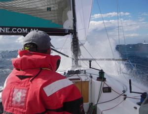 The crew of Quantum Racing enjoying a wild ride north in the Sydney Gold Coast