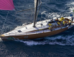 Pirelli under spinnaker on Day 1