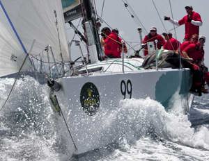 Ray Roberts' Quantum Racing after the start of the 64th Rolex Sydney Hobart