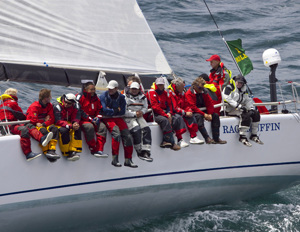 Syd Fischer's Ragamuffin in the 64th Rolex Sydney Hobart Yacht Race
