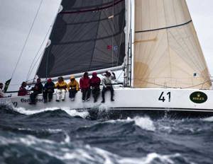 Jean Luc Esplaas' Archambault 40, 41 SUD after the start of the Rolex Sydney Hobart 2009