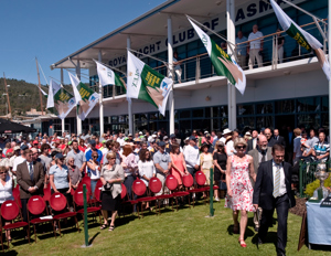 The Official Party arrives at the Royal Yacht Club of Tasmania for the official prizegiving of the 65th Rolex Sydney Hobart