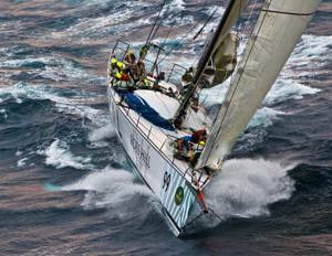 Investec Loyal chasing down Wild Oats XI in the early morning of day two - 27 December