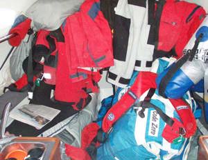 The scene below deck on Aroona at Midday