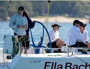 Another Challenge (Chris Lewin), with round the world sailor Jessica Watson aboard, won the Sydney 38 Division