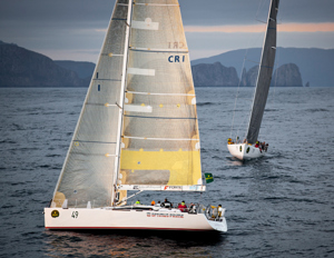 In Storm Bay, with Merit close behind