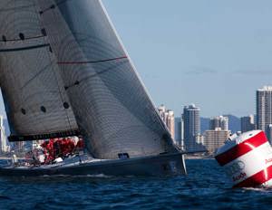 Robert Oatley's Wild Oats X, skippered by Mark Richards, wins line honours, in Audi Sydney Gold Coast Yacht Race 2009