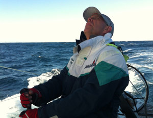 David Thomas grinding hard, Exile, Audi Sydney Gold Coast Yacht Race 2012