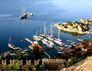 Kerkova, a port that is part of the Lycian Yacht Rally 2011