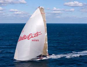 Wild Oats XI blistering along offshore, Audi Sydney Gold Coast Yacht Race 2012