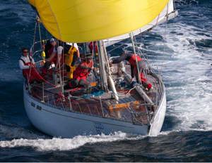 The oldest boat in this year's fleet - Love & War, Simon Kurts' Sparkman and Stephens 47