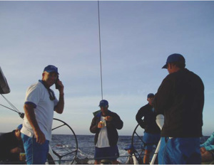 Skandia - evening on day 2 of the 2005 Rolex Sydney Hobart