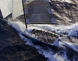 A birds-eye view of Alan Brierty's Limit during the 64th Rolex Sydney Hobart