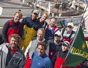 Tow Truck crew at arrival in Hobart in the 64th Rolex Sydney Hobart Yacht Race
