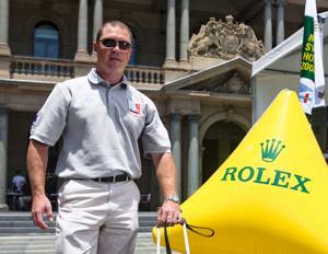 Kirk Watson, line sailor on the yacht Sailors with Disabilities.