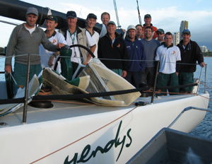 The crew of Yendys after finishing the Sydney Gold Coast