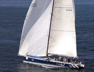 Peter Harburg's Black Jack currently leading the fleet of the 25th Audi Sydney Gold Coast Yacht Race