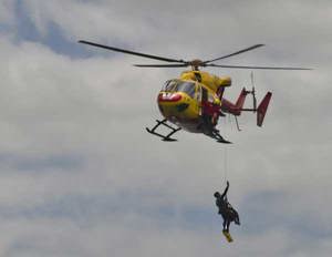 Westpac Rescue Helicopter (TAS) demonstrates a winch rescue