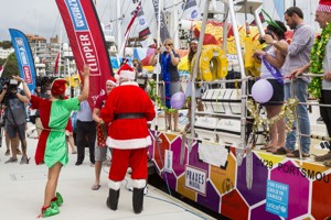 Santa visiting the Cruising Yacht Club Australia docks