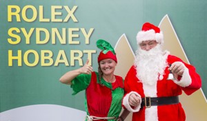 Santa visiting the Cruising Yacht Club Australia docks