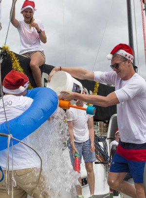 Santa visiting the Cruising Yacht Club Australia docks