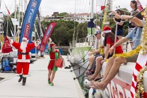 Santa visiting the Cruising Yacht Club Australia docks