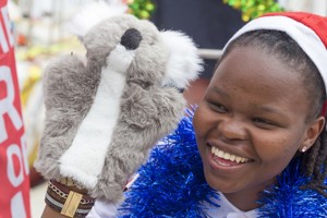 Santa visiting the Cruising Yacht Club Australia docks