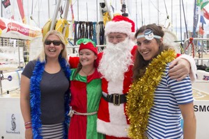 Santa visiting the Cruising Yacht Club Australia docks