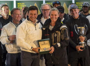 Patrick Boutellier, Rolex Australia and Kristy Hinze-Clark

58, COMANCHE (USA), Sail No: 12358, Design: Verdier Yacht Design & Vplp, Owner: Jim Clark and Kristy Hinze-Clark, Skipper: Ken Read