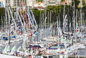 Dockside in the morning of the start