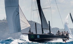 German boat varuna VI enjoying the conditions at sea shortly after the start