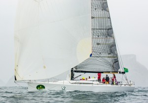 2013 Rolex Sydney Hobart winner Victoire off Tasman Island
