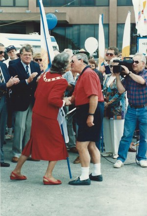 Andrew Strachan, owner 97 Hobart Lord Major - 1993 SHYR line honours winner - Photo Peter Campbell - CYCA Archives
