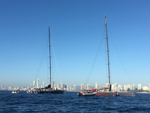 Wild Oats XI and Black Jack after finishing