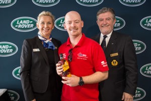 Andrew Lelliot of Ausreo - winner of the prize for closest ETA from Point Danger to the finish