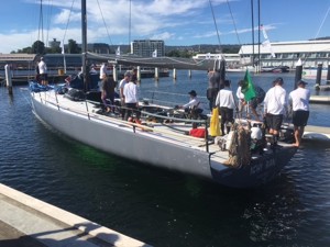 Ichi Ban arriving at King's Pier Marina, Hobart