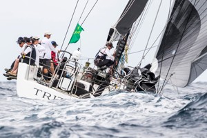 Triton, with crew member Tony Ellis who is competing in his 50th race South