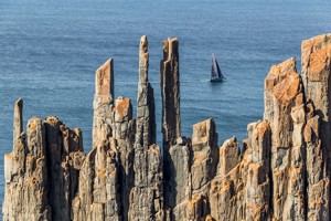 Indian in Storm Bay under the shadow of Cape Raoul