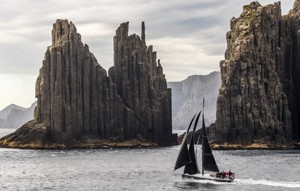 Concubine entering Storm Bay at Tasman Island