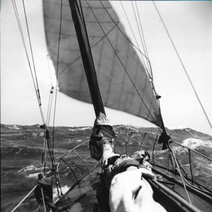 Stormbird - 1947 SHYR - blown sails - STORMBIRD EXHIBIT V-5 - CYCA Archives