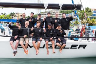 The crew of Smuggler after being confirmed as Overall Winner