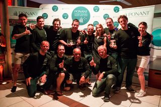 Overall winner Smuggler crew with PONANT Marketing Manager, Australasia Eva Robert