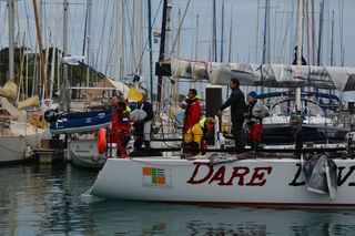 Dare Devil arriving at the dock in Noumea
