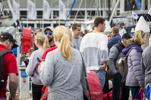 Crowds on the CYCA marina