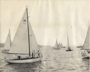 Southerly (38) following Westward - 1958 SHYR start - BOY MESSENGER