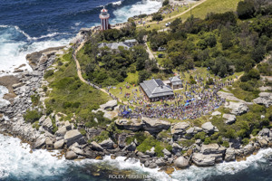 Crowds on South Head watching the start