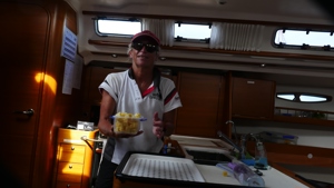 Preparing snacks to go with the aperitif