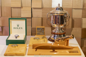 Prizegiving ceremony -  Trophies and Rolex timepiece