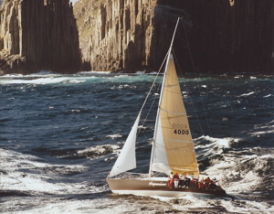 Sagacious V in Storm Bay - 1990 Sydney Hobart