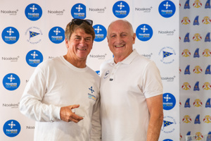 CYCA Vice Commodore Noel Cornish presenting Sean Langman, skipper of Naval Group, with the trophy for 3rd in IRC Division 0